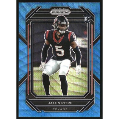 2022 Panini Prizm Prizms Blue Wave #383 Jalen Pitre