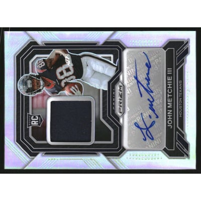 2022 Panini Prizm Rookie Patch Autographs Prizms Silver #16 John Metchie III