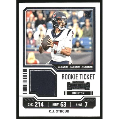 2023 Panini Contenders Rookie Ticket Swatches Variations #42 CJ Stroud