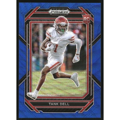 2023 Panini Prizm Draft Picks Prizms Blue Wave #148 Tank Dell
