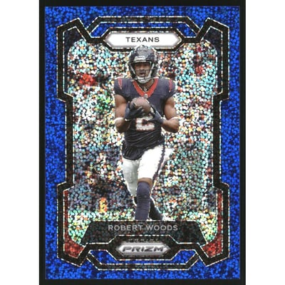 2023 Panini Prizm Prizms Blue Sparkle #123 Robert Woods