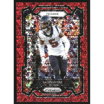2023 Panini Prizm Prizms No Huddle Red #120 Jalen Pitre