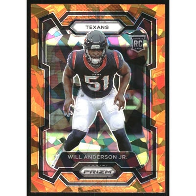 2023 Panini Prizm Prizms Orange Ice #342 Will Anderson Jr.
