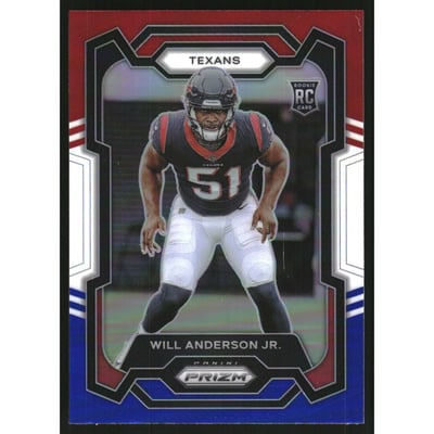 2023 Panini Prizm Prizms Red White and Blue #342 Will Anderson Jr.