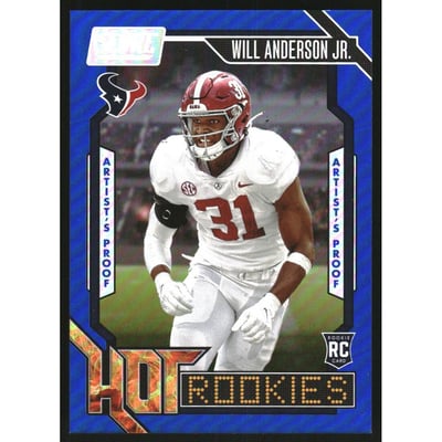 2023 Score Hot Rookies Artist's Proof #10 Will Anderson Jr.