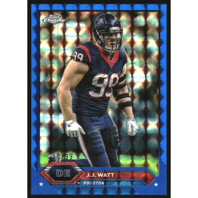 2023 Topps Composite Chrome Blue Geometric Refractors #47 J.J. Watt