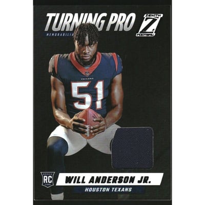 2023 Zenith Turning Pro Memorabilia #6 Will Anderson Jr.