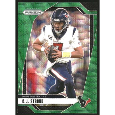 2024 Panini Prizm Prizms Green Wave #111 CJ Stroud