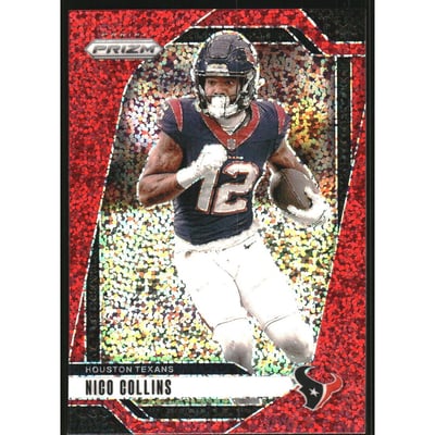 2024 Panini Prizm Prizms Red Sparkle #113 Nico Collins