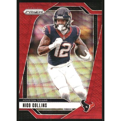 2024 Panini Prizm Prizms Red Wave #113 Nico Collins