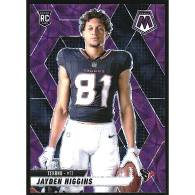 2025 Panini Mosaic Purple Scope #286 Jayden Higgins VAR