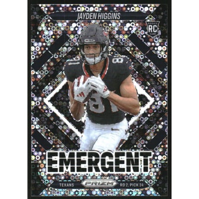 2025 Panini Prizm Emergent Prizms No Huddle #14 Jayden Higgins