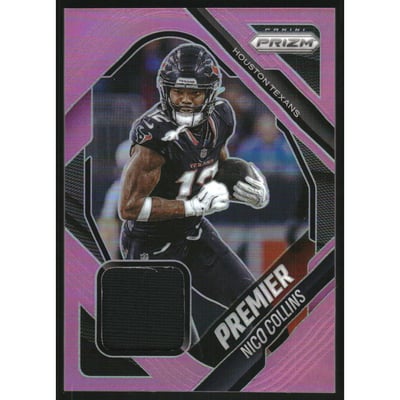 2025 Panini Prizm Premier Jerseys Prizms Pink #20 Nico Collins