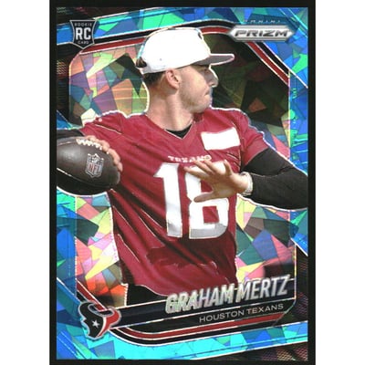 2025 Panini Prizm Prizms Blue Ice #392 Graham Mertz