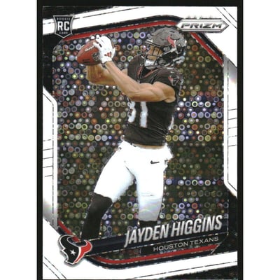 2025 Panini Prizm Prizms White Disco #376 Jayden Higgins