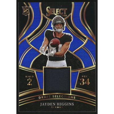 2025 Select Draft Selections Memorabilia Prizm Blue #11 Jayden Higgins