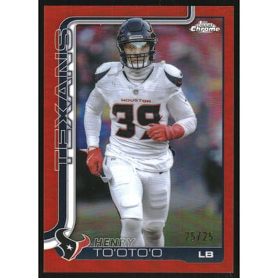 2025 Topps Chrome Orange Refractors #122 Henry To'oTo'o