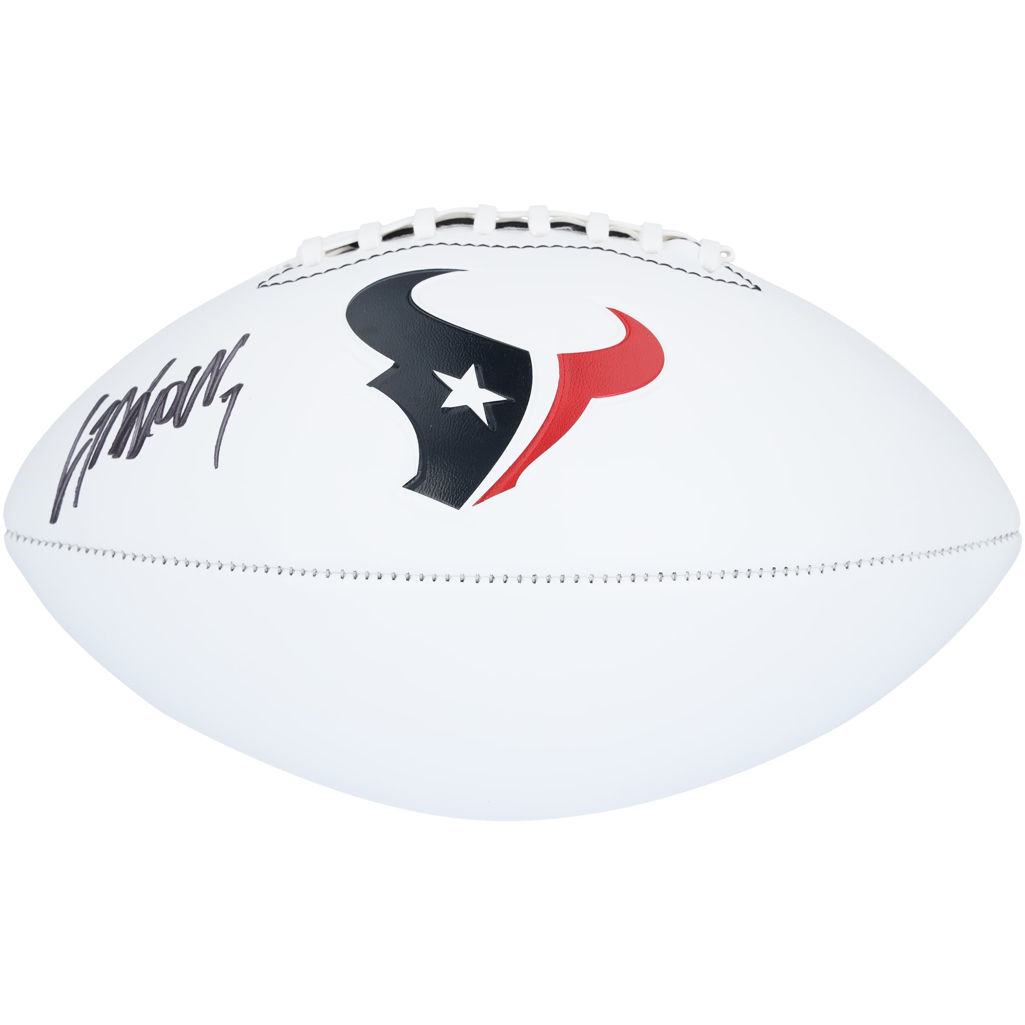 Ballon de football Franklin White Panel autographié par C.J. Stroud des Houston Texans