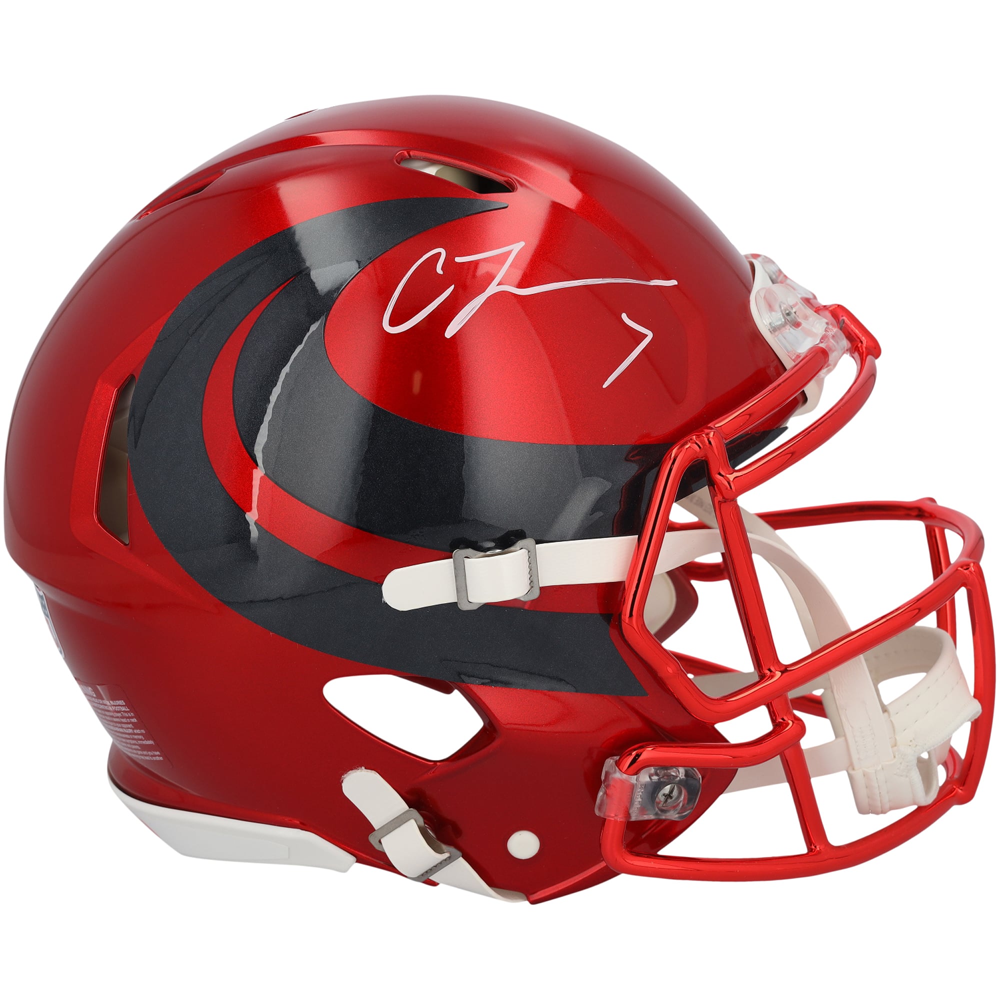Casque Riddell Speed ​​Authentic 2024 Alternate #1 autographié par C.J. Stroud des Houston Texans