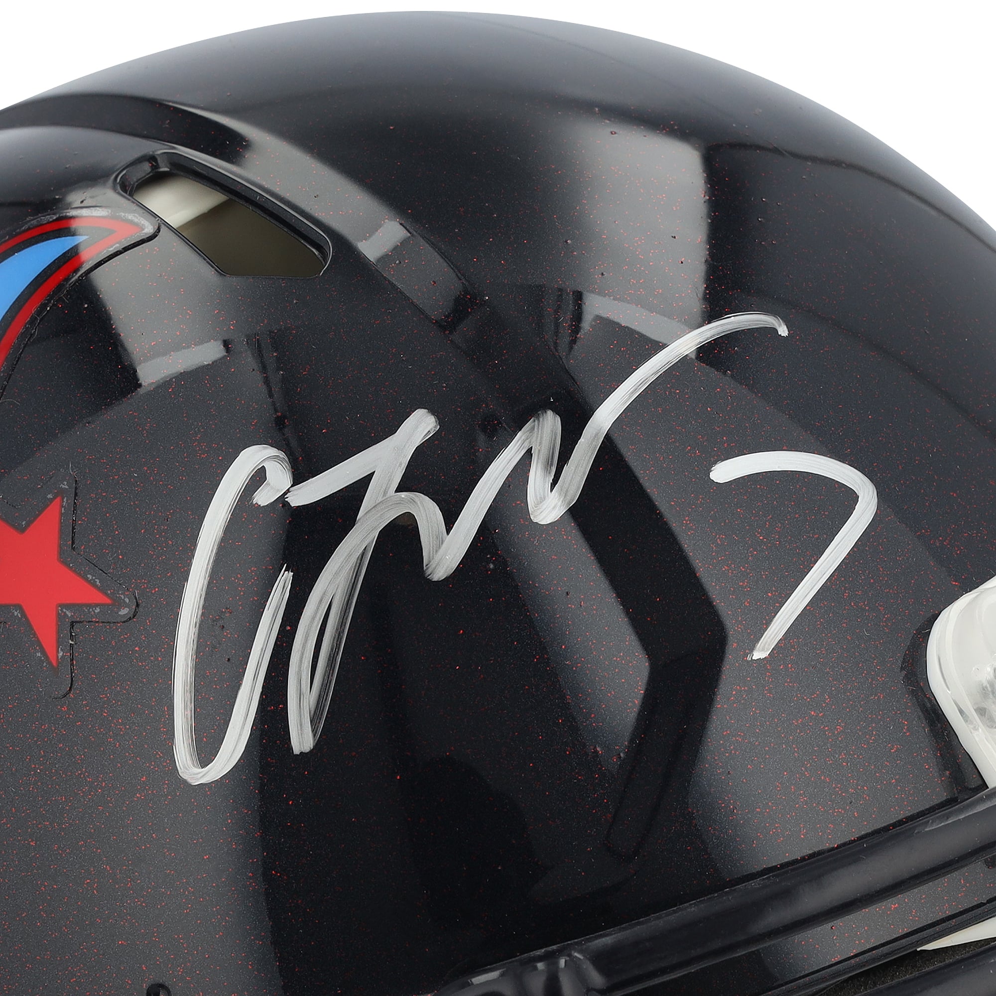 Casque Riddell Speed ​​Authentic 2024 Alternate #2 autographié par C.J. Stroud des Houston Texans