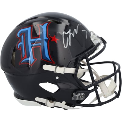 C.J. Stroud Houston Texans Autographed Fanatics Authentic Riddell 2024 Alternate #2 Speed Authentic Helmet