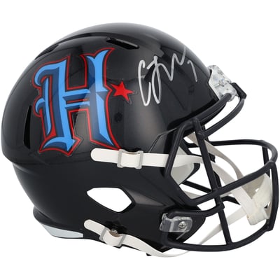 C.J. Stroud Houston Texans Autographed Fanatics Authentic Riddell 2024 Alternate #2 Speed Replica Helmet