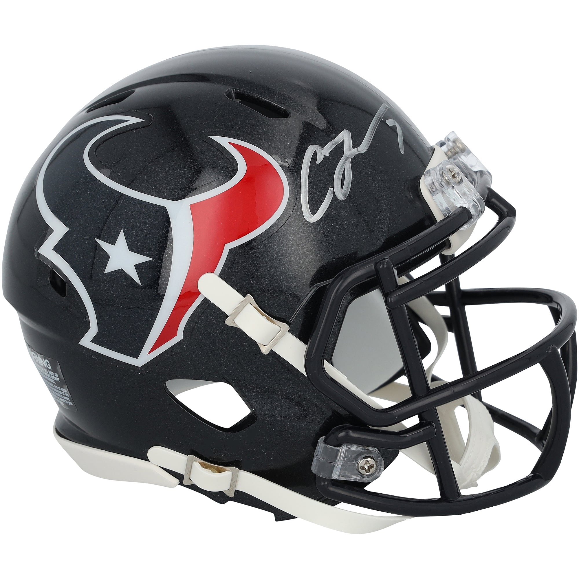 Casque Riddell Speed ​​Mini 2024 autographié par C.J. Stroud (Houston Texans)