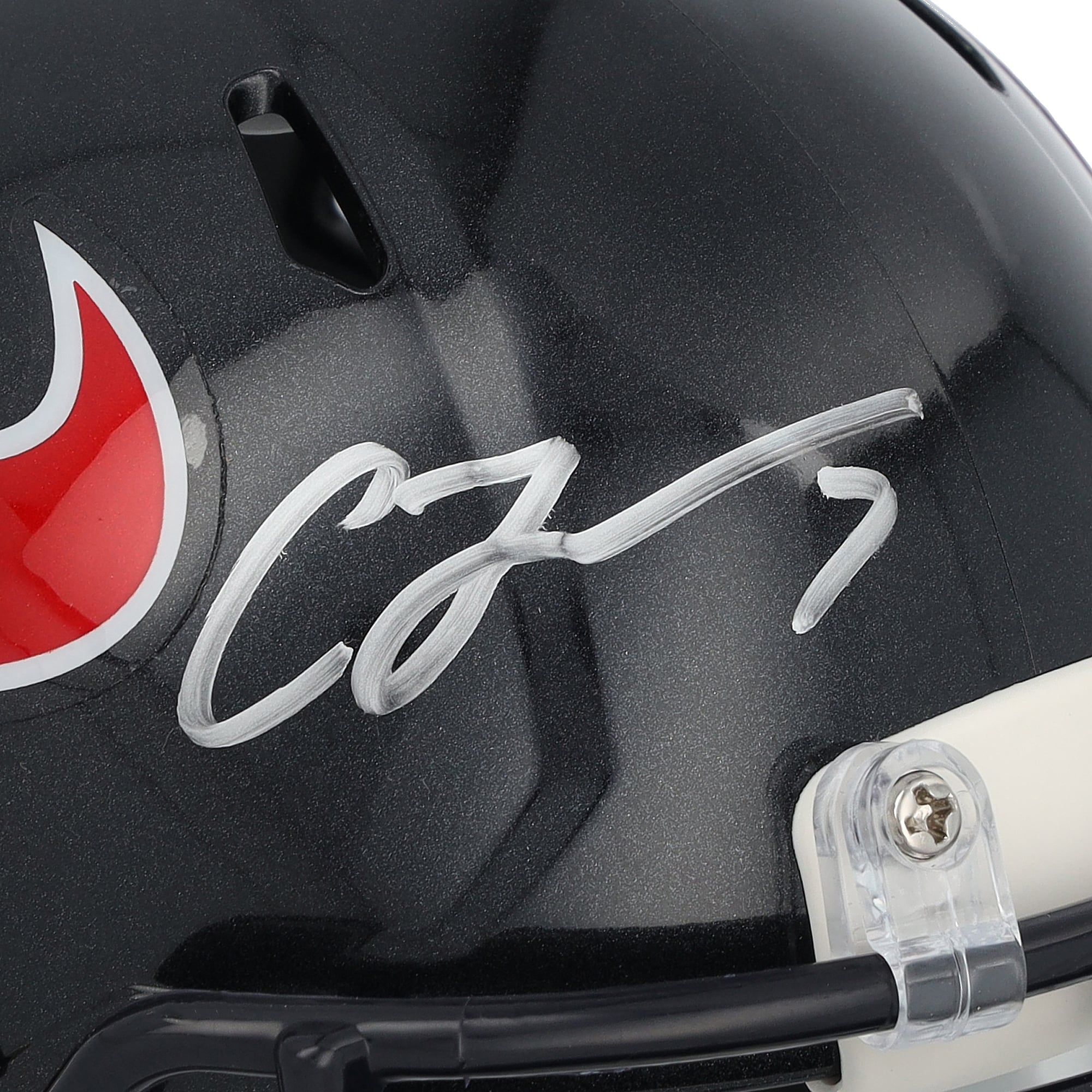 Casque Riddell Speed ​​Mini 2024 autographié par C.J. Stroud (Houston Texans)