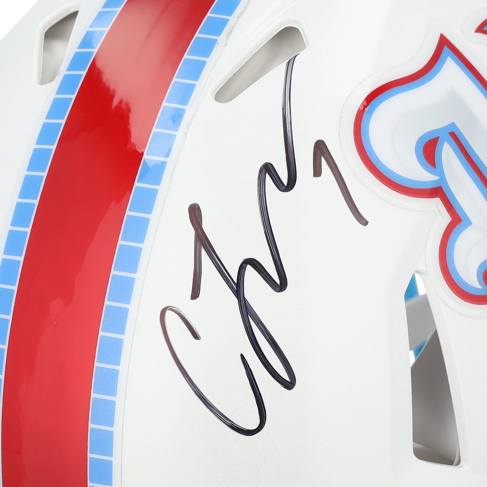 Casque Riddell Rivalry Speed ​​Authentic autographié par C.J. Stroud (Houston Texans) avec inscriptions multiples