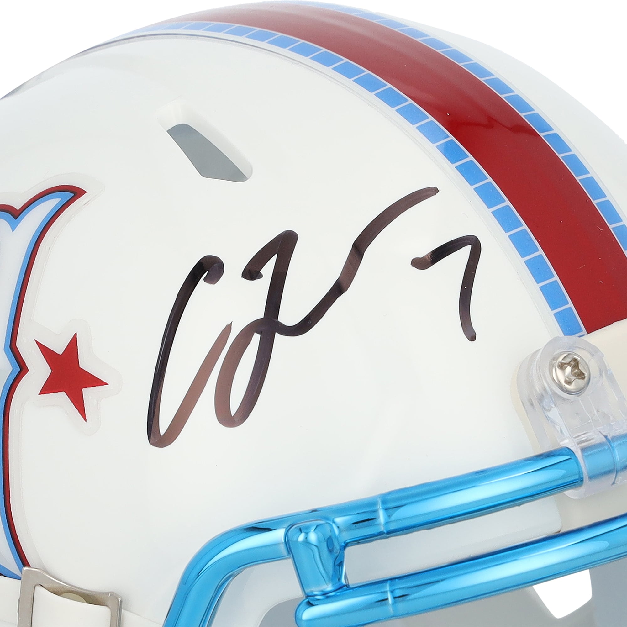 Casque miniature Riddell Rivalry Speed ​​autographié par C.J. Stroud des Houston Texans