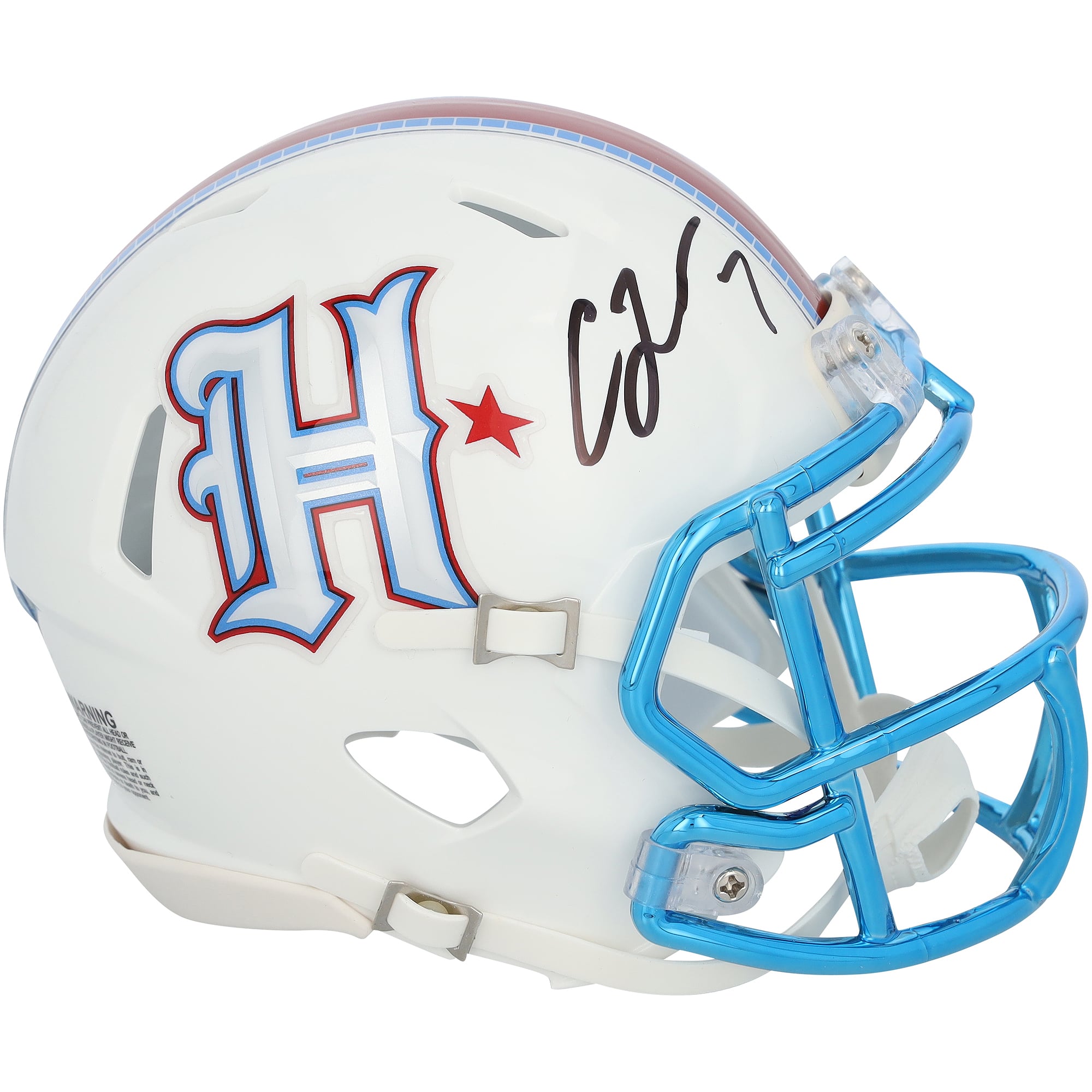Casque miniature Riddell Rivalry Speed ​​autographié par C.J. Stroud des Houston Texans