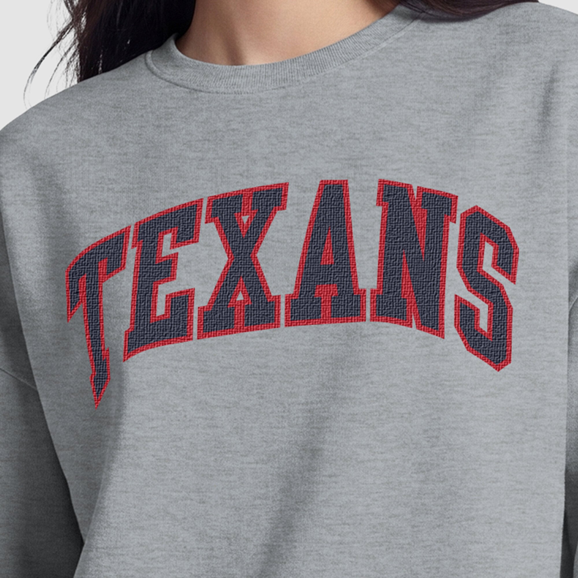 Houston Texans Champion Women's Contrast Lined Sweatshirt - Heather Gray