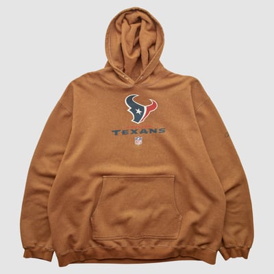 Houston Texans Reebok 2000s Hooded Pullover Sweatshirt - Clay - 2XL by Fanatics Real Vintage