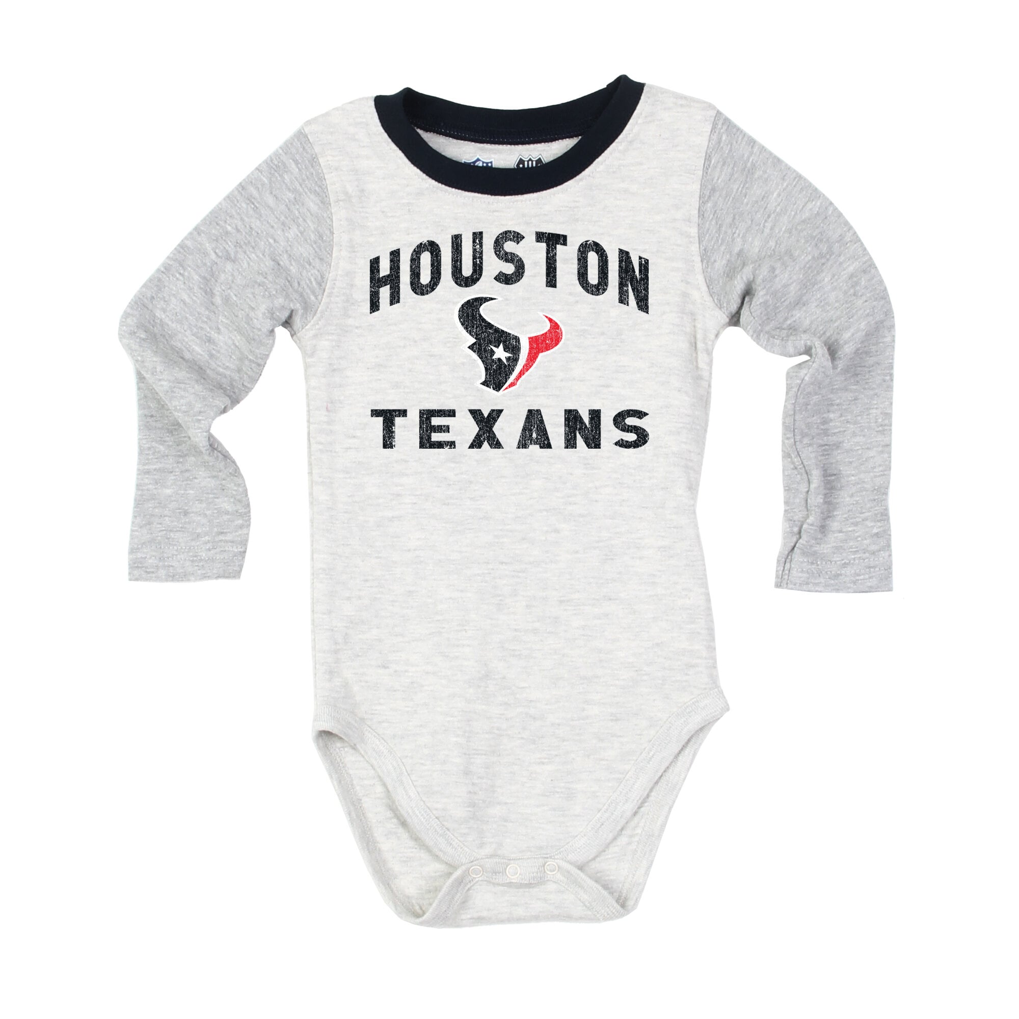 Ensemble body à manches longues et pantalon Jie Hopper pour bébé Wes & Willy, gris chiné, Houston Texans