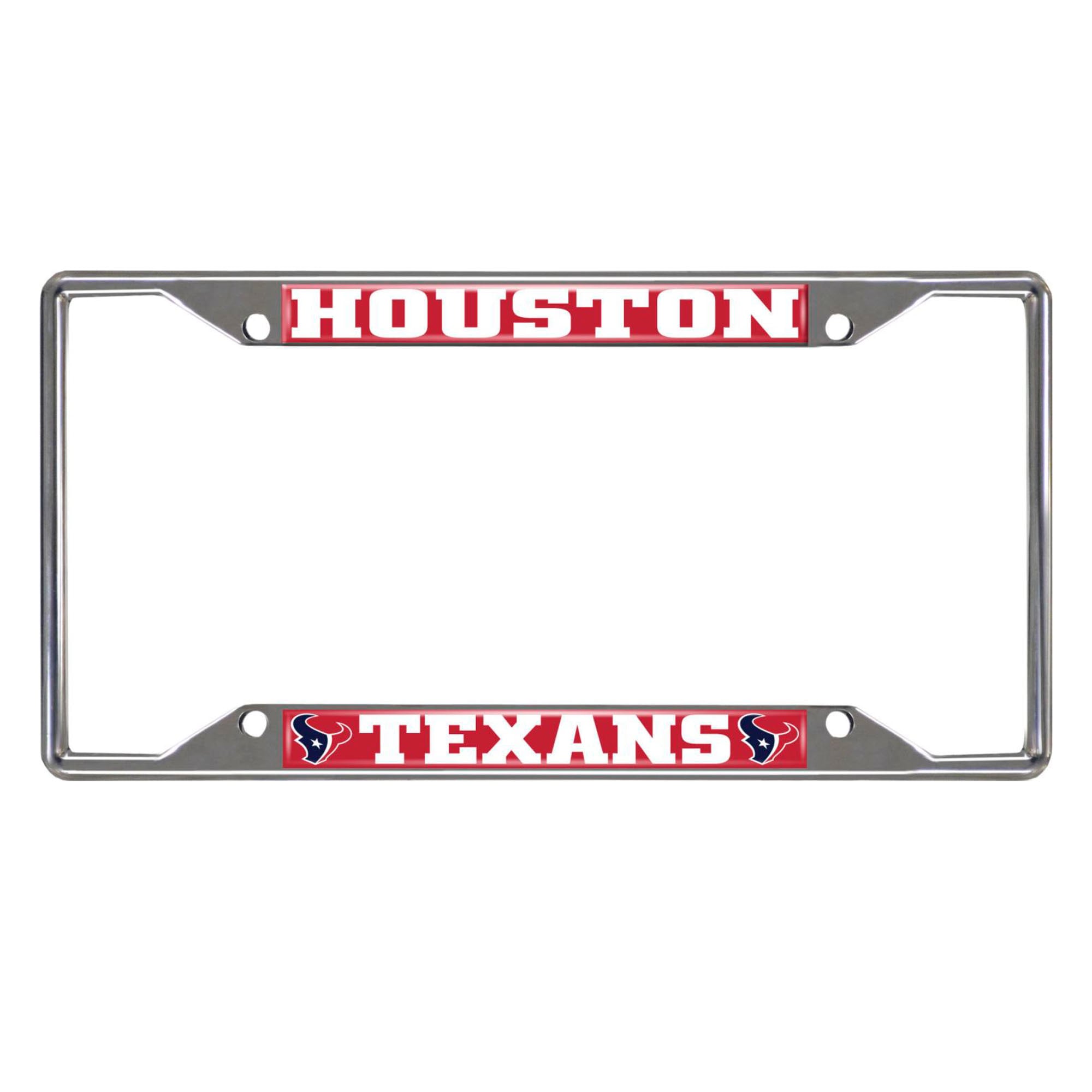 Cadre de plaque d'immatriculation chromé Logo Brands Houston Texans
