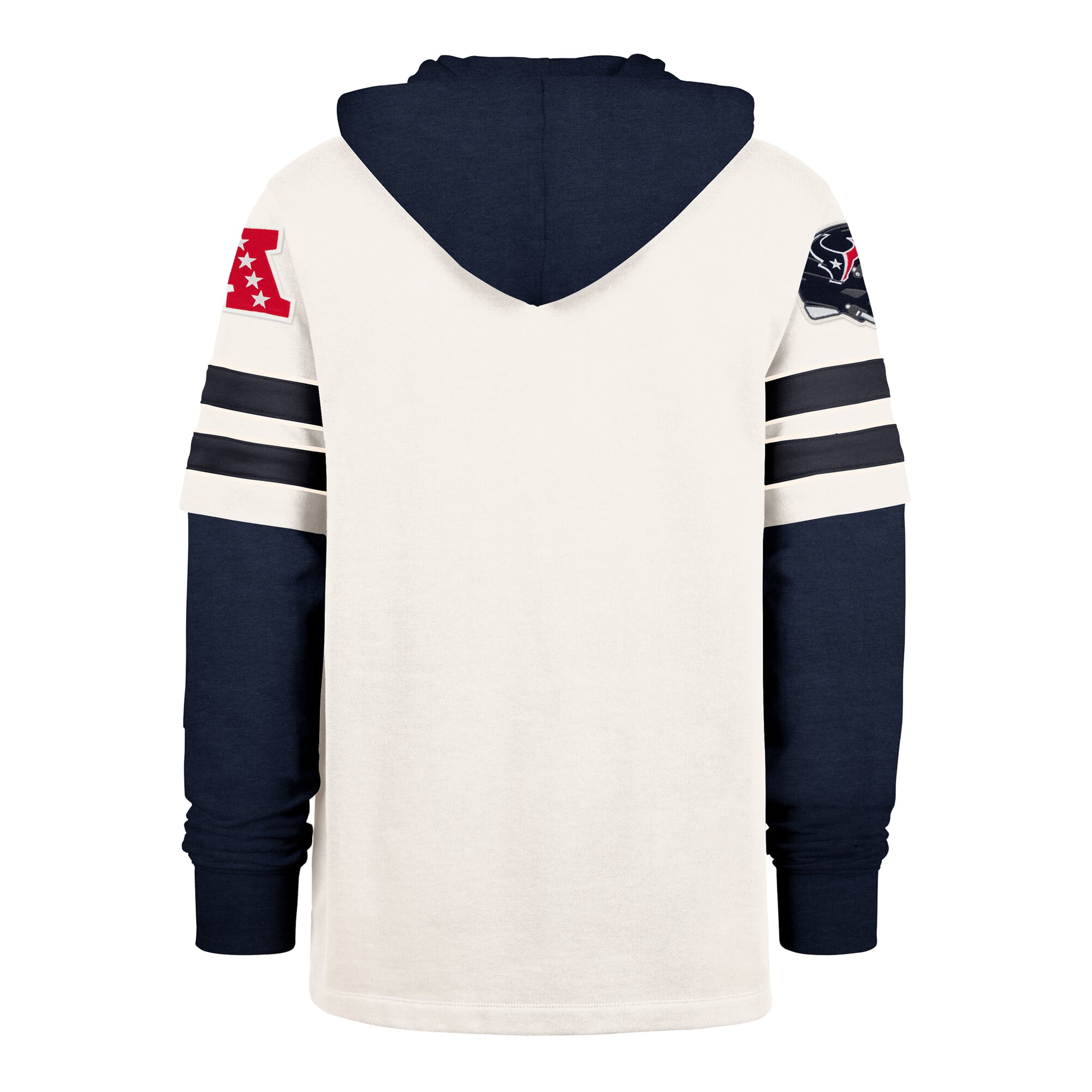 Sweat à capuche pour homme '47 Cream Houston Texans Split Zone Cornerback Duo Lacer