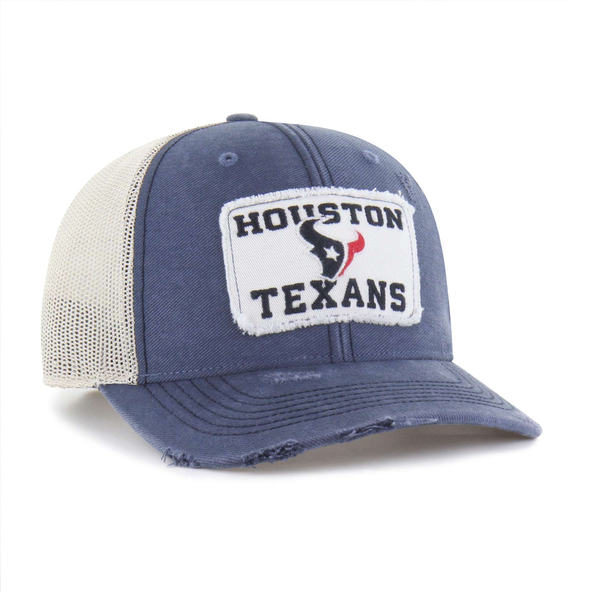 Casquette trucker ajustable Houston Texans Egremont bleu marine, modèle 47, pour homme.