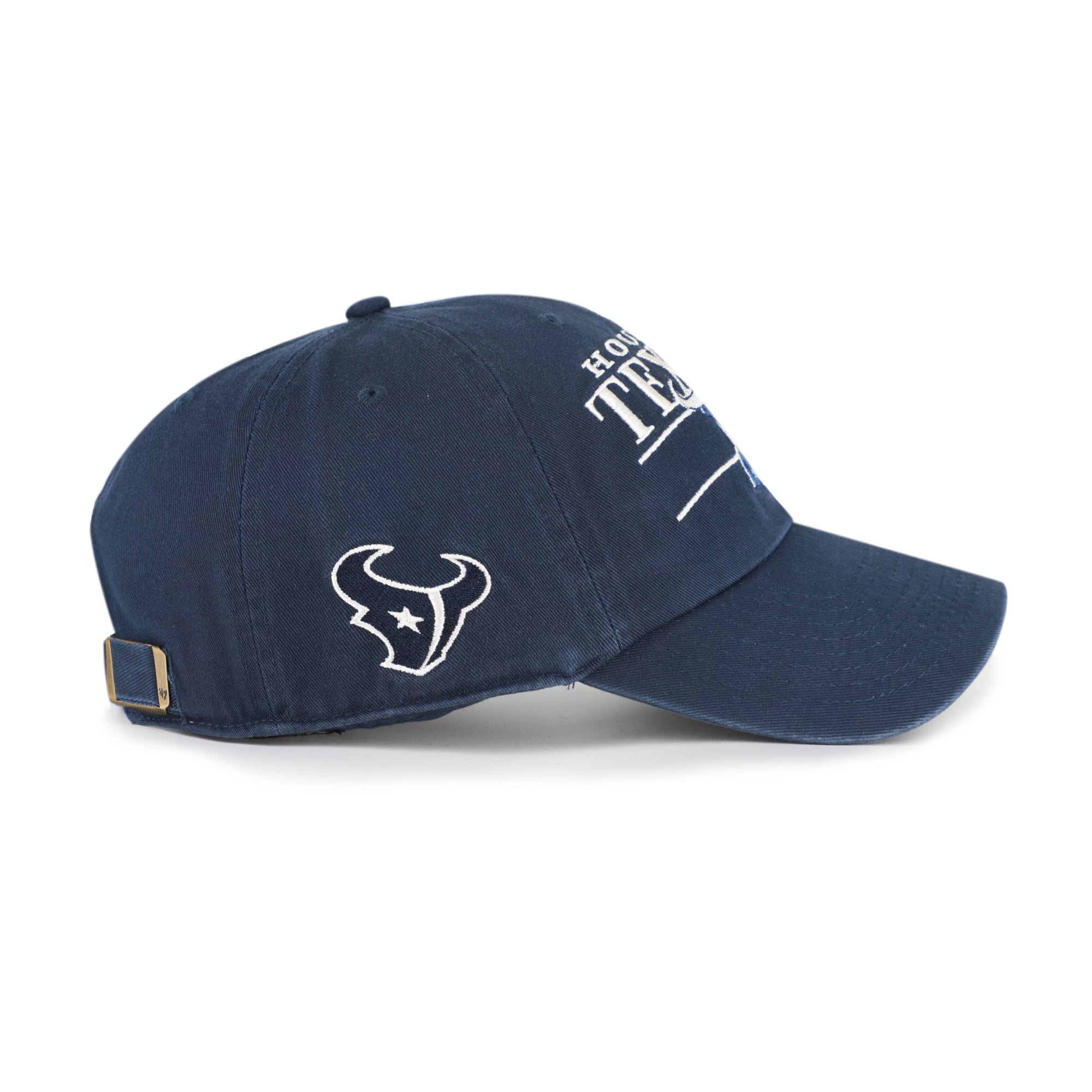 Men's '47 Navy Houston Texans Throwback Graphic Clean Up Adjustable Hat