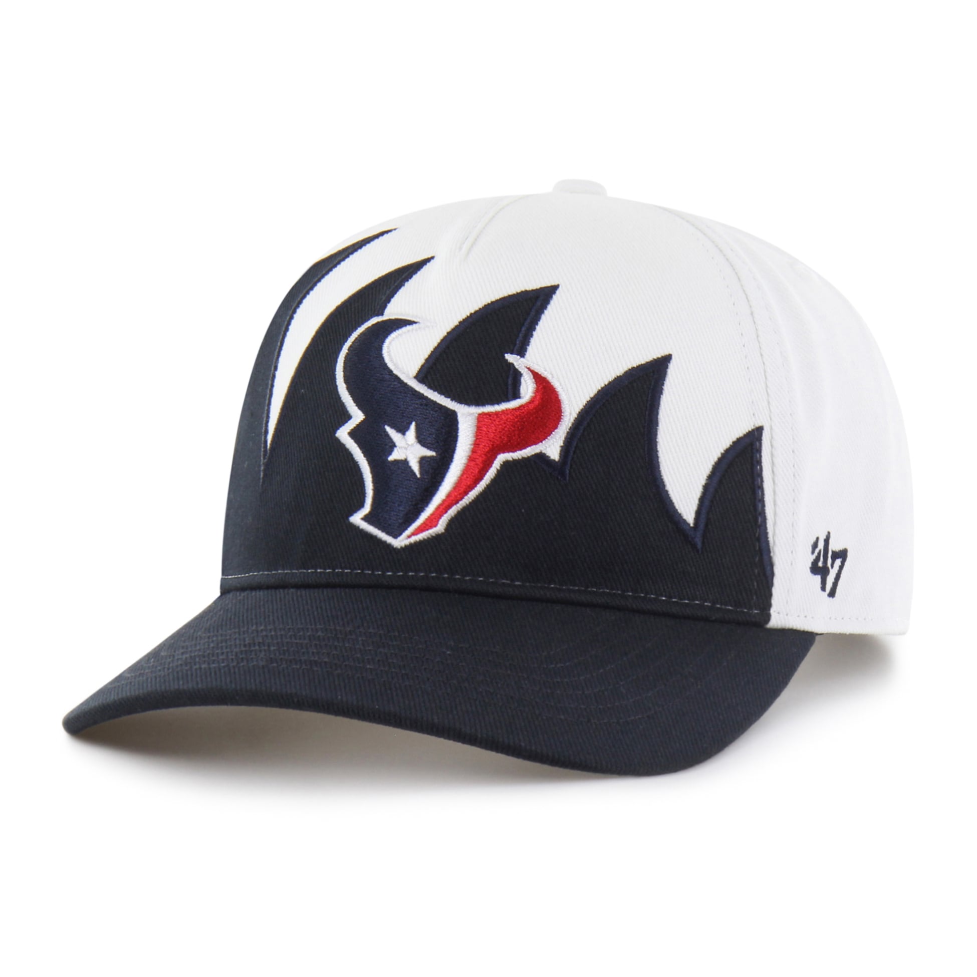Casquette ajustable Houston Texans blanche '47 Jagged Hitch pour homme