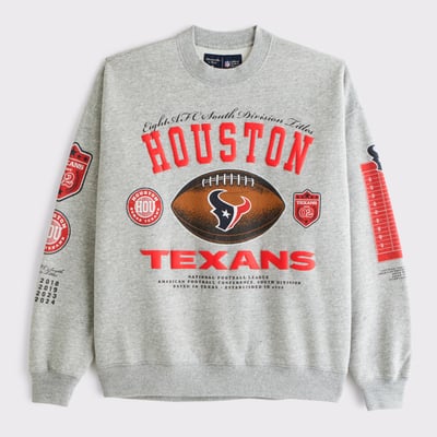 Houston Texans Abercrombie & Fitch Fleece Sweatshirt - Gray