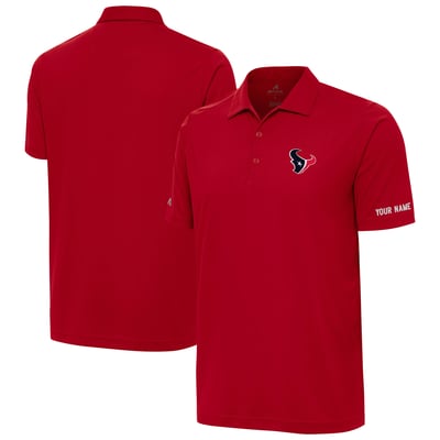 Houston Texans Antigua  Personalized Tribute Polo - Red