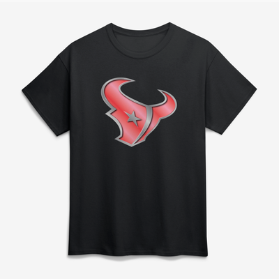 Houston Texans Big & Tall Metallic Mascot T-Shirt - Black