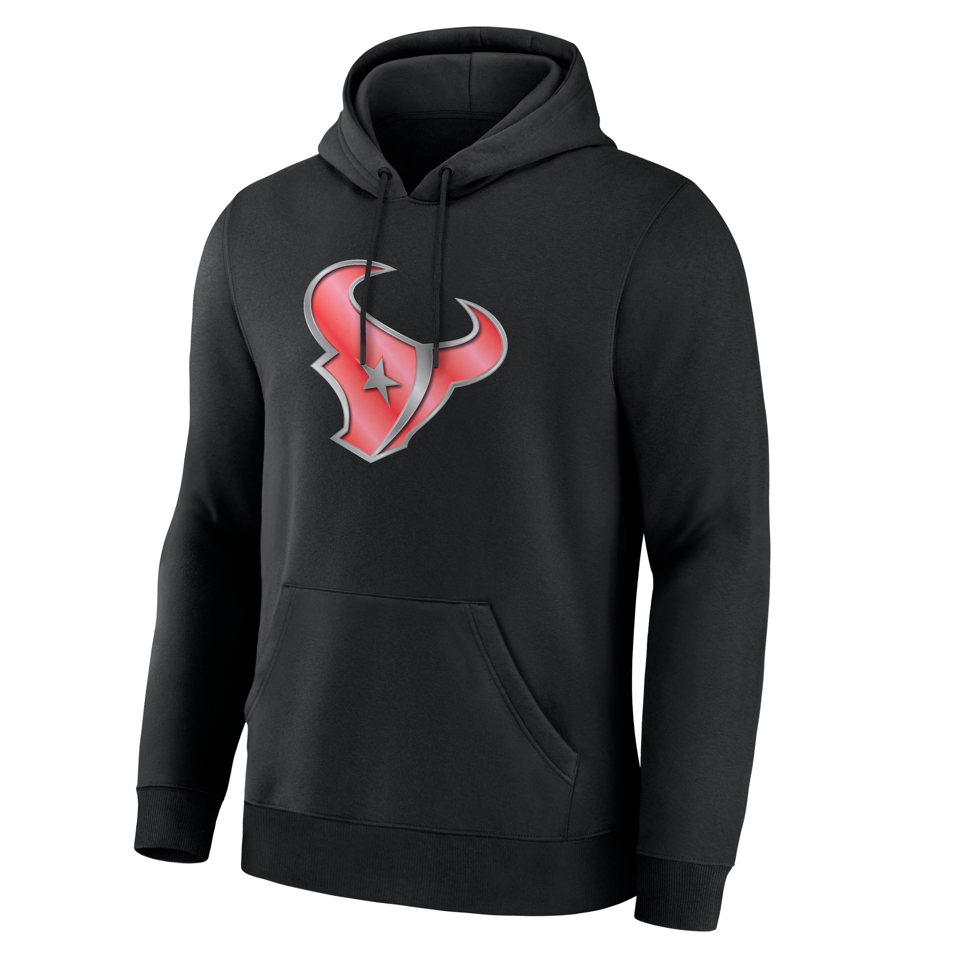 Sweat à capuche noir pour homme avec la mascotte métallique des Houston Texans