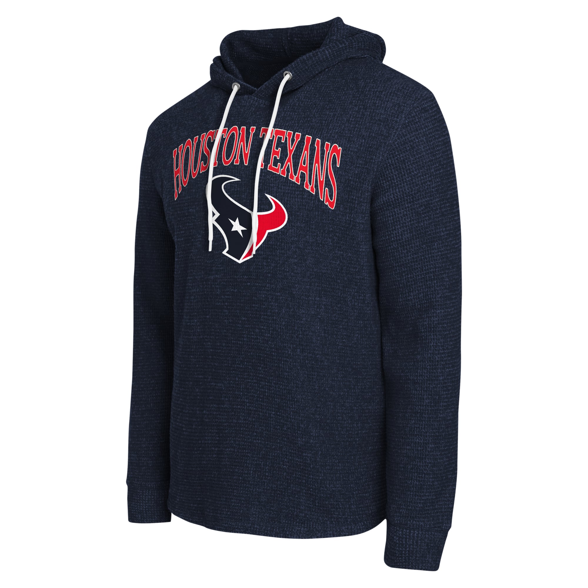 T-shirt à manches longues et capuche en maille gaufrée bleu marine Houston Texans, collection Darius Rucker par Fanatics