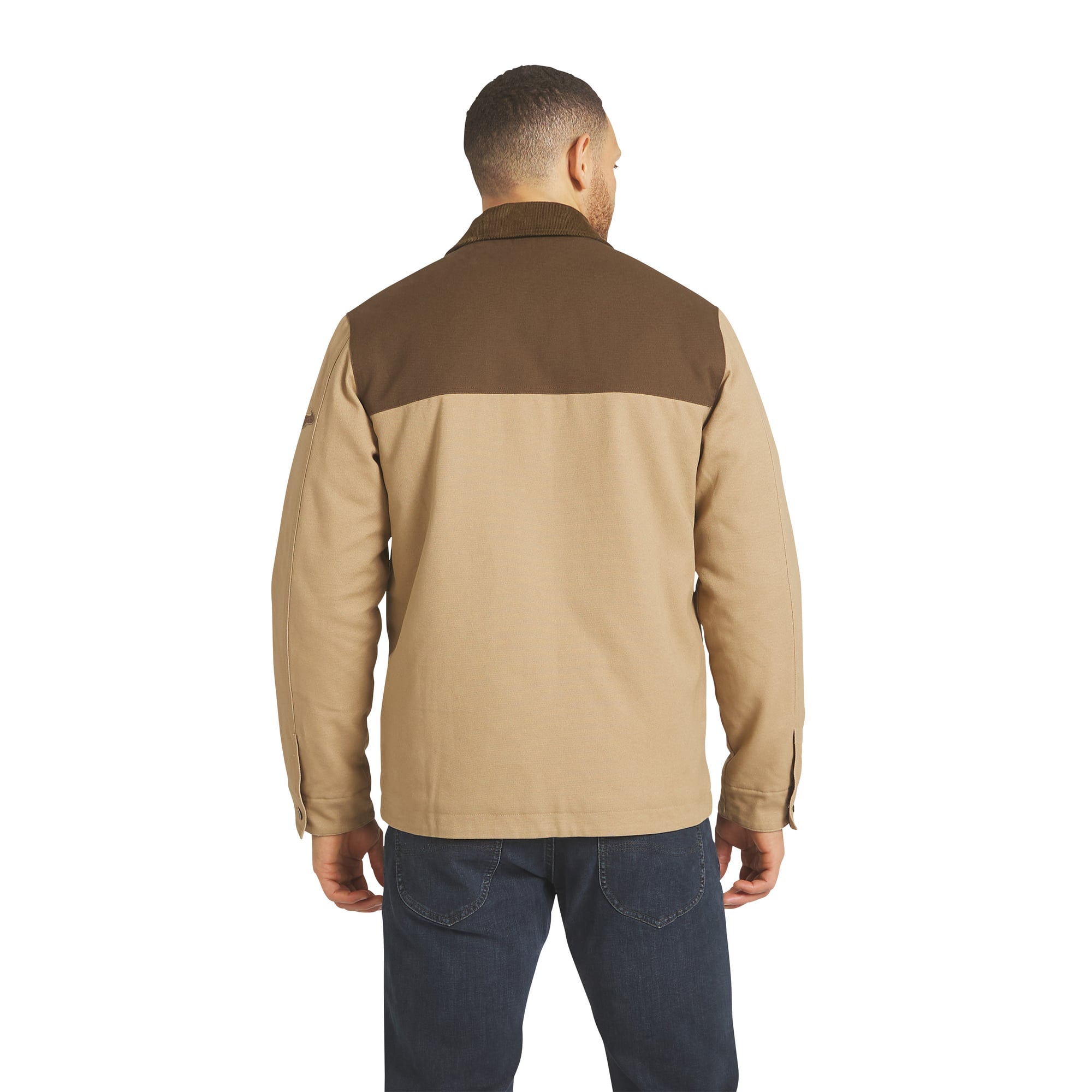 Veste en toile zippée intégrale Darius Rucker Collection pour homme par Fanatics, couleur beige/marron