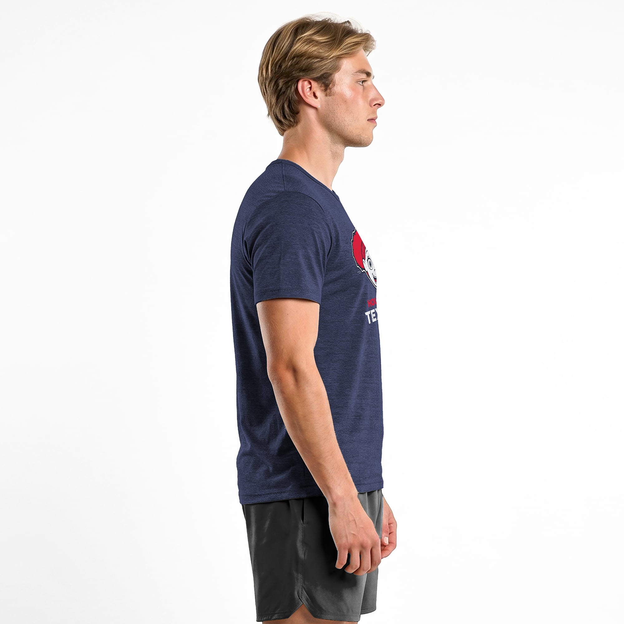 Men's Disney x Champion Athletic Navy Houston Texans Jessie Tri-Blend T-Shirt