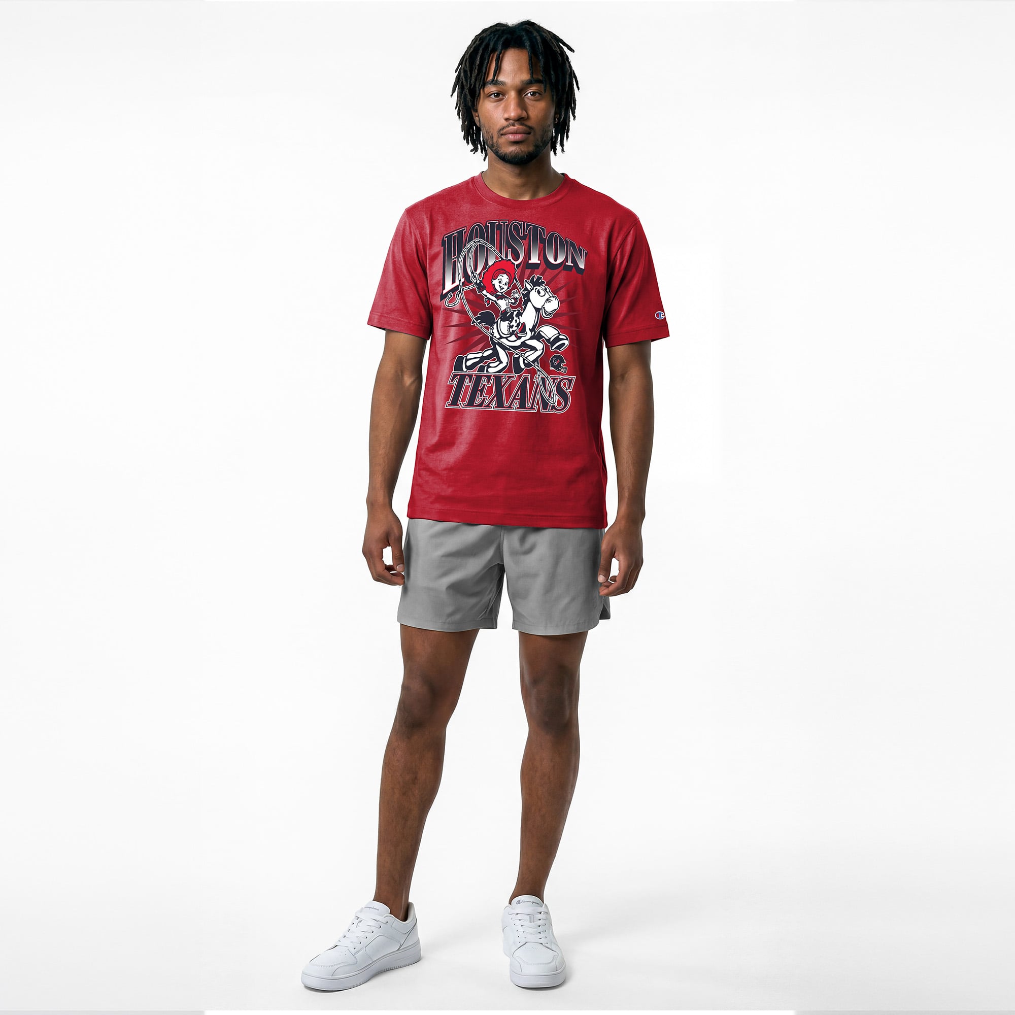T-shirt homme Disney x Champion rouge Houston Texans Jessie All-Star