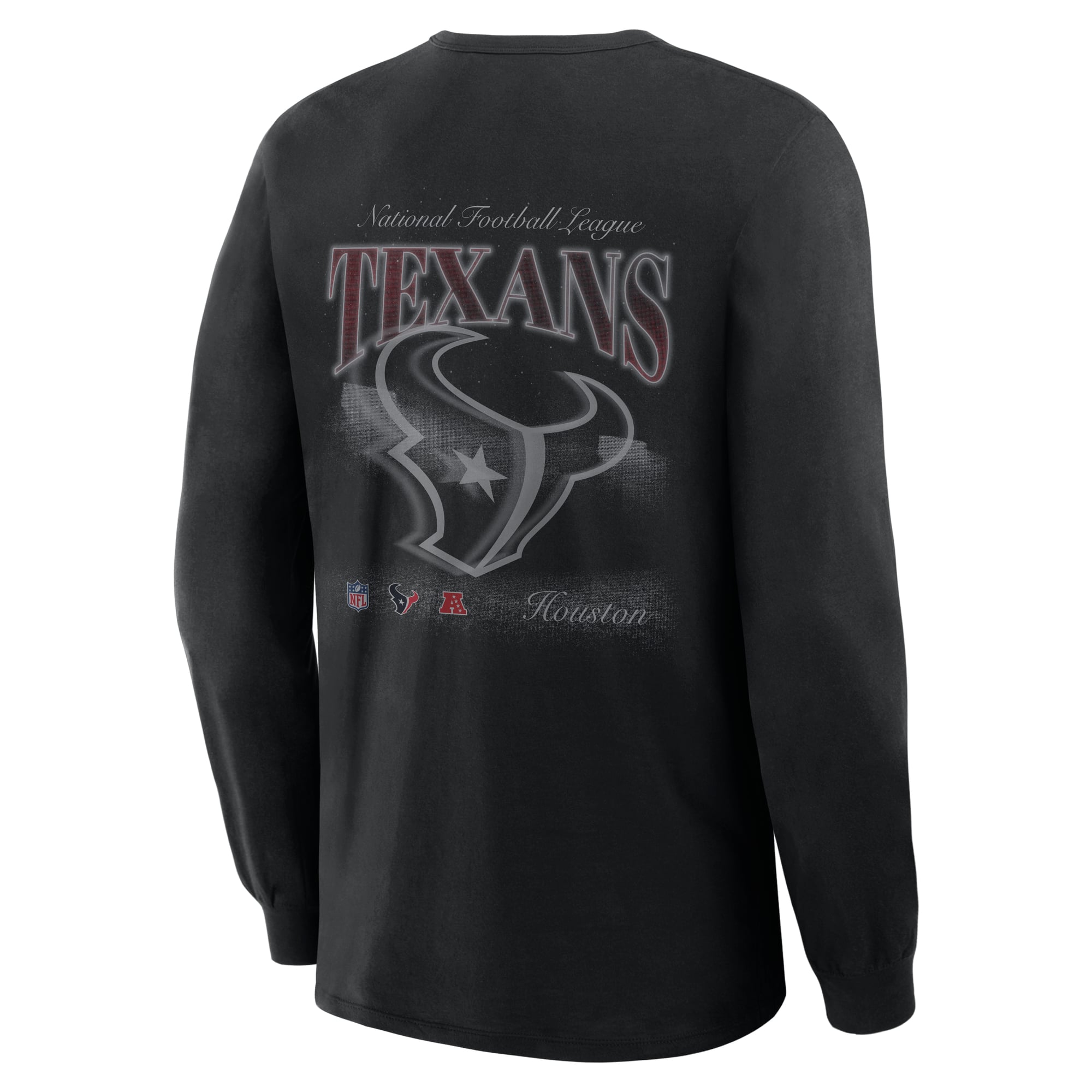 T-shirt à manches longues Fanatics Black Houston Texans Midnight Falls pour homme