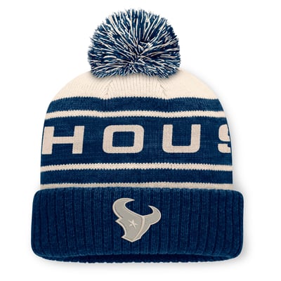 Houston Texans Fanatics Men's Cuffed Knit Hat with Pom - Navy