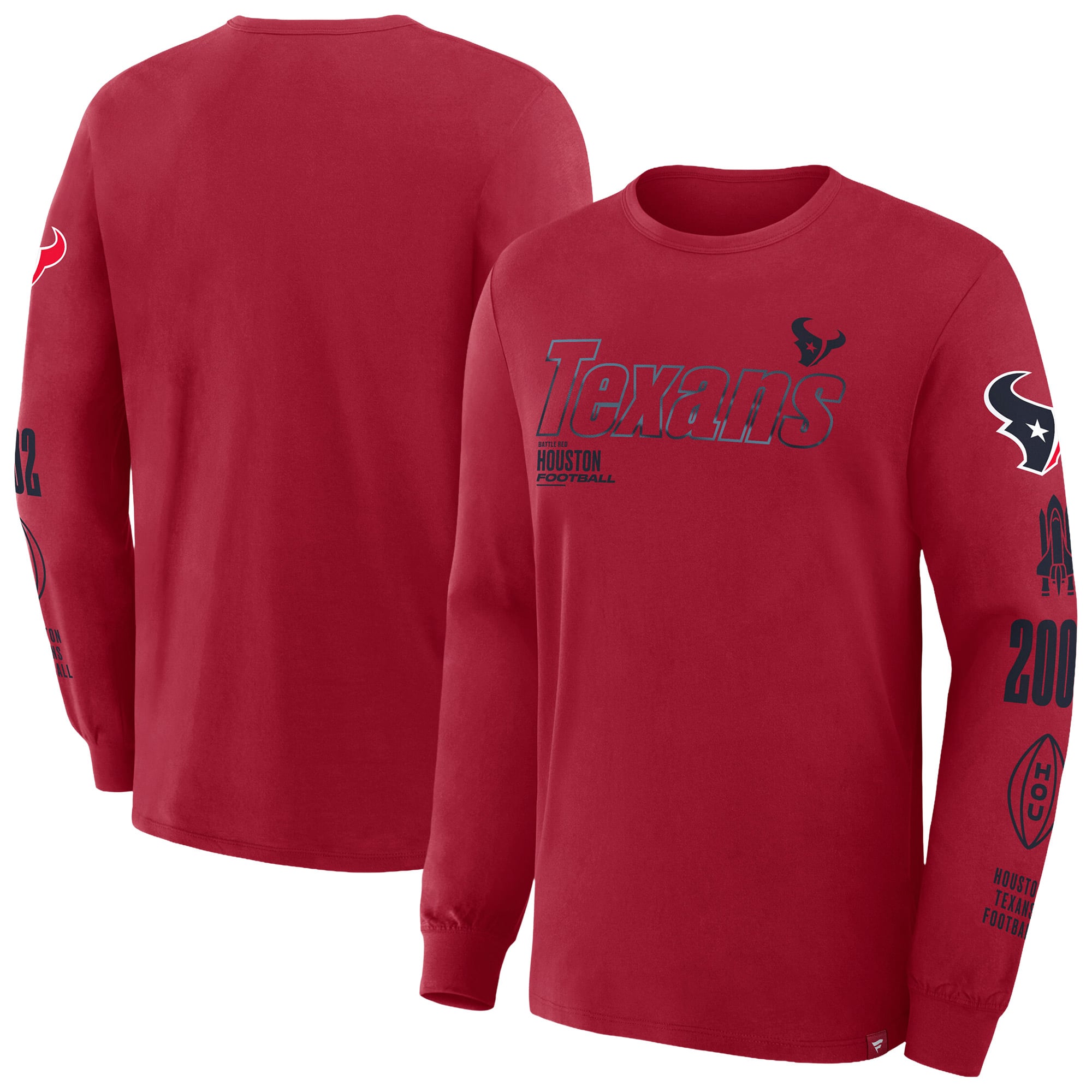 Men's Fanatics Red Houston Texans Big & Tall Checkdown Pass T-Shirt